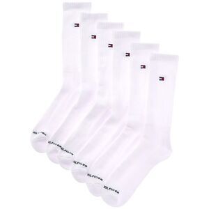Tommy Hilfiger 6Pk Solid Athletic Crew Socks, White